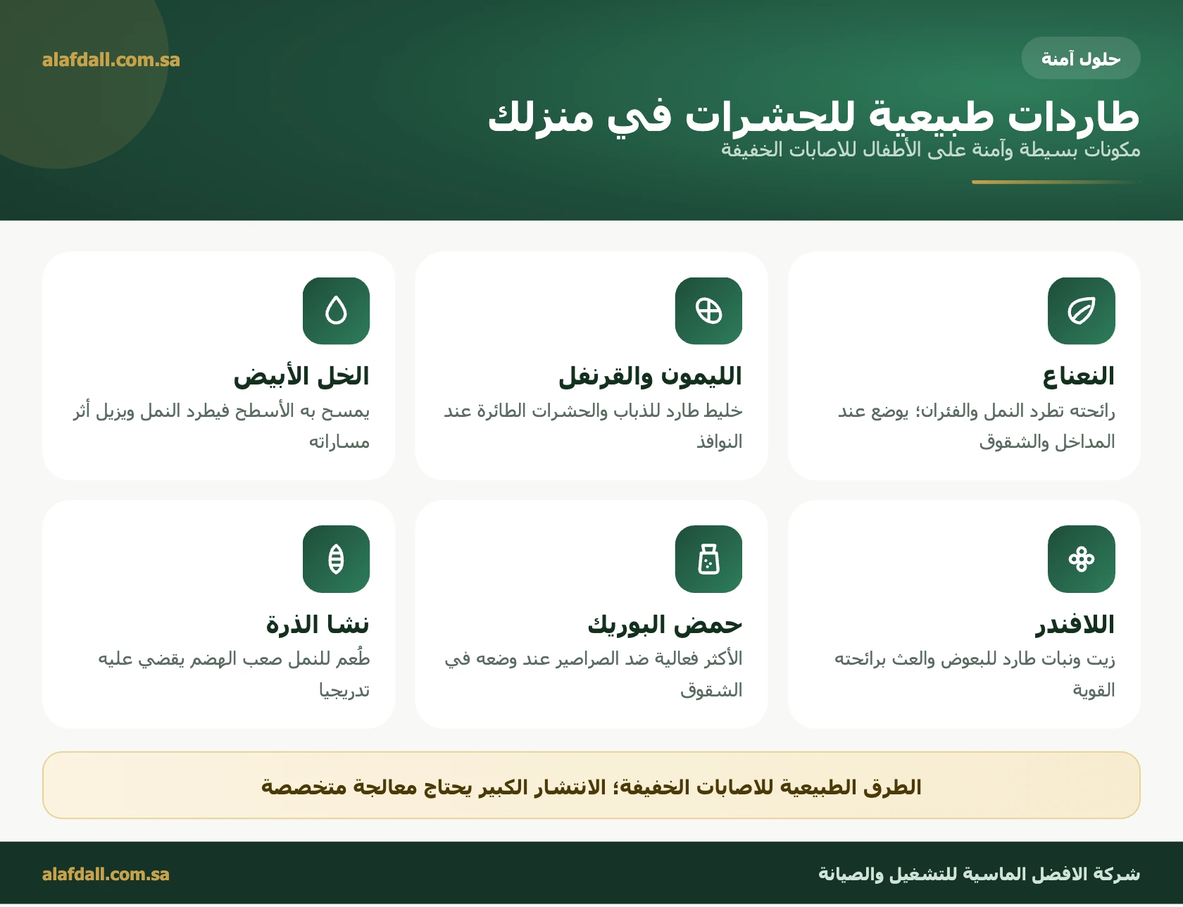الطرق الطبيعية للتخلص من الحشرات المنزلية طاردات طبيعية للحشرات - شركة الافضل الماسية